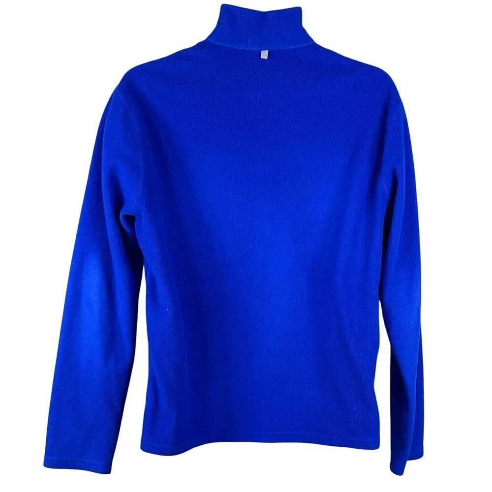 Polo Ralph Lauren Performance Men M 1/4 Zip Fleece Blue Pullover Logo Athleisure
